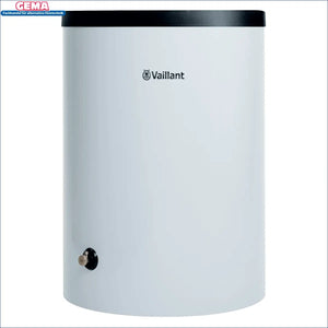 Weiße zylindrische Wassererhitzer Vaillant uniSTOR plus VIH R 120/6 B mit hohem Max Betriebsdruck