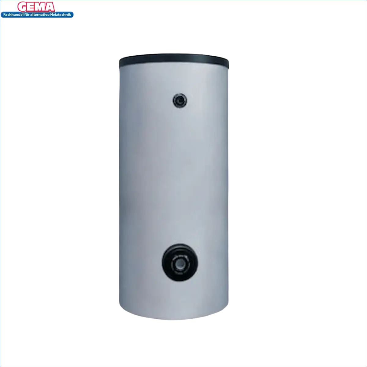 Cylindrischer Warmwasserspeicher Sunex Fish S15 mit schwarzen Akzenten, vergleichbar mit Vaillant 8000021079